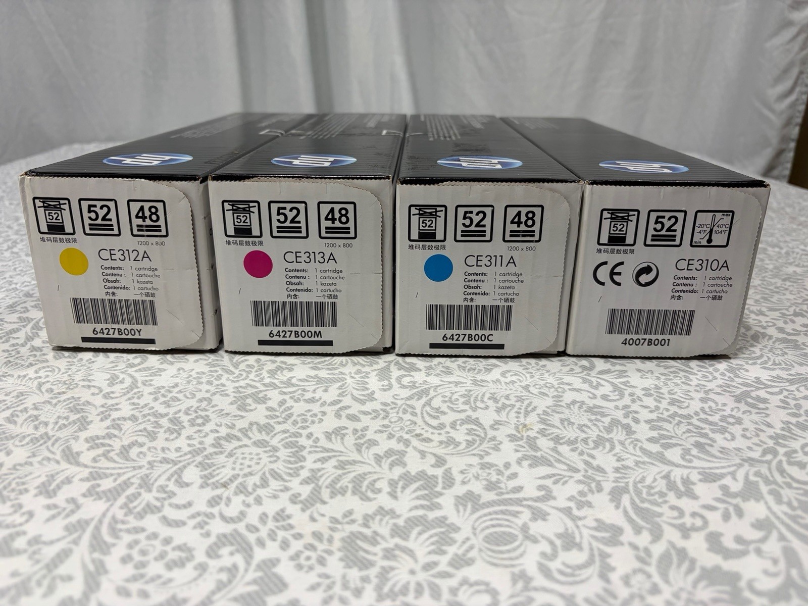 HP Laserjet 126A Cyan Yellow Black Magenta Tri-Color Toner Cartridge Set OEM New