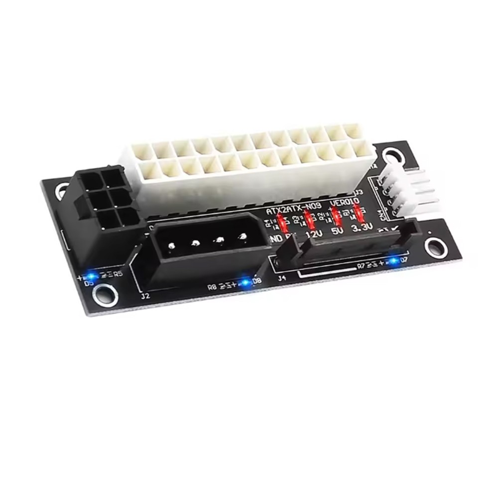 ADD2PSU 4 in 1 Power Supply Connector - Molex 4Pin/Sata/Atx 6Pin/4Pin Dual PSU