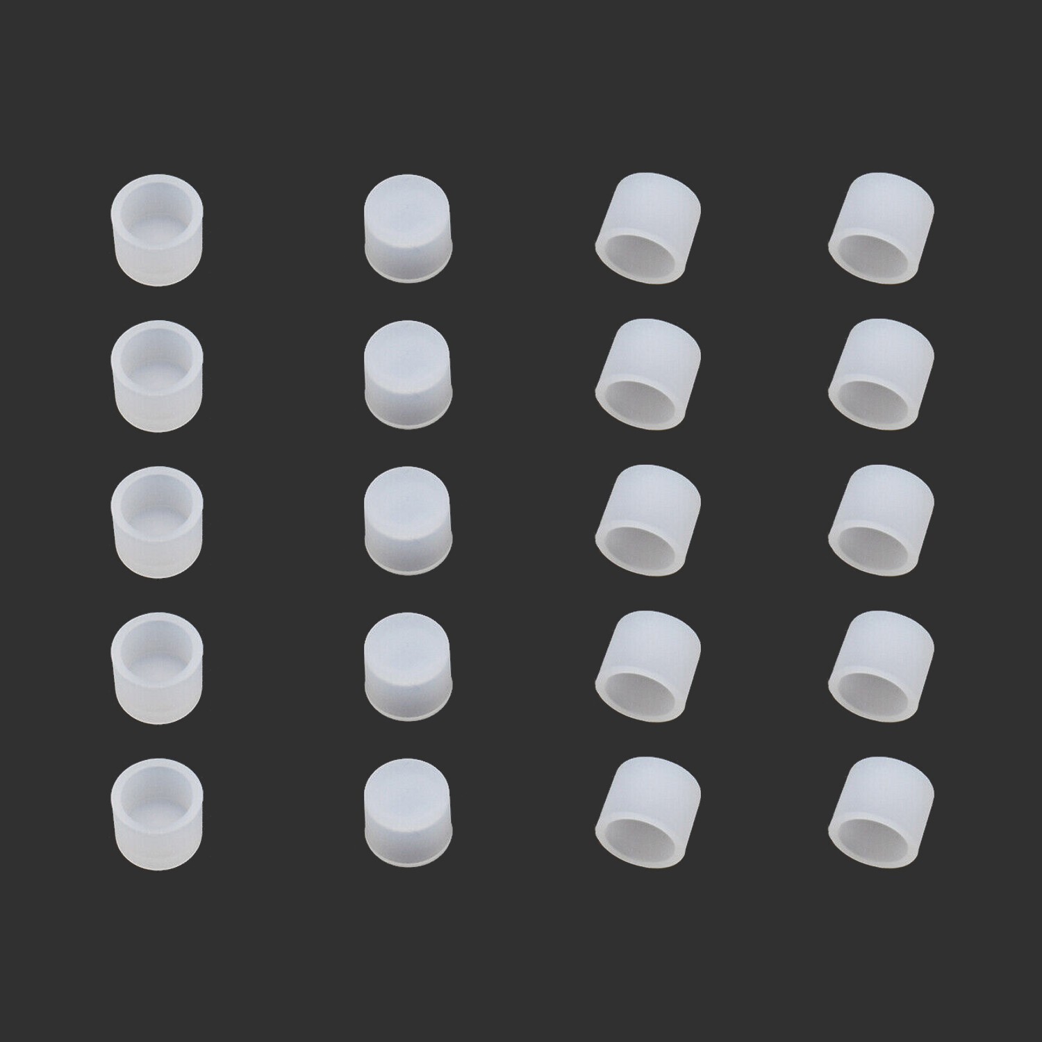 20pcs Plastic RCA Port Anti-Dust Stopper Cap Cover Clear