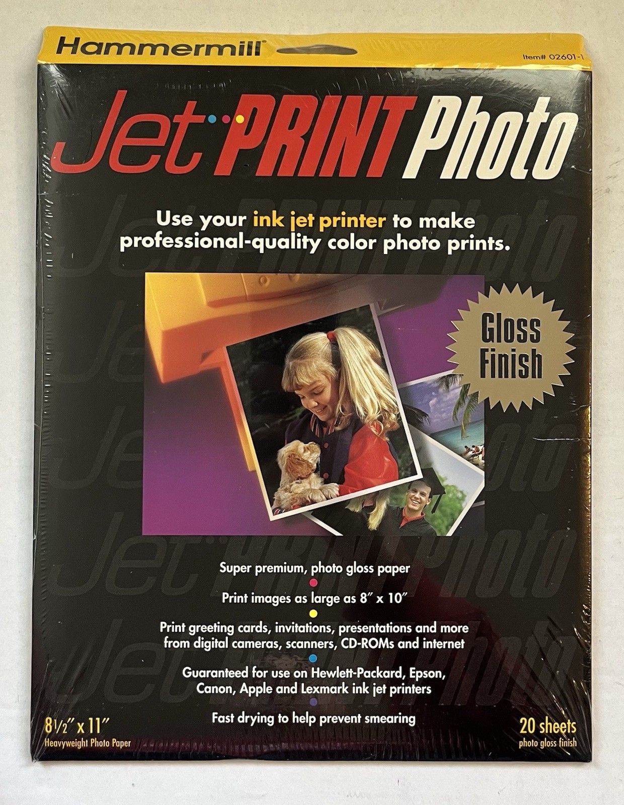 Hammermill Jet Print Photo Gloss Finish 8.5” x 11”, 20 Sheets