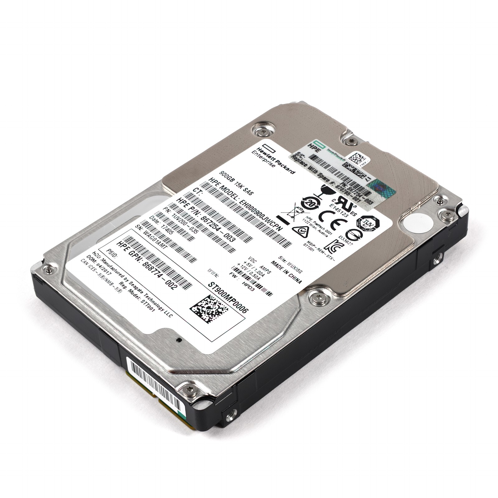 HPE 867254-003 900GB 15K SAS 12G Enterprise SC 256MB MSA Storage 2.5'' HDD 512n