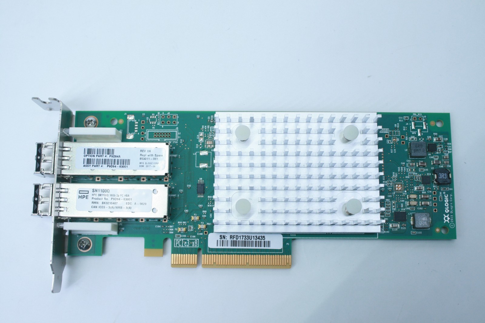 HPE QLE2692-HP P9D94A SN1100Q 16GB DUAL PORT FC HBA 853011-001 W/ SFPS     T7-B2