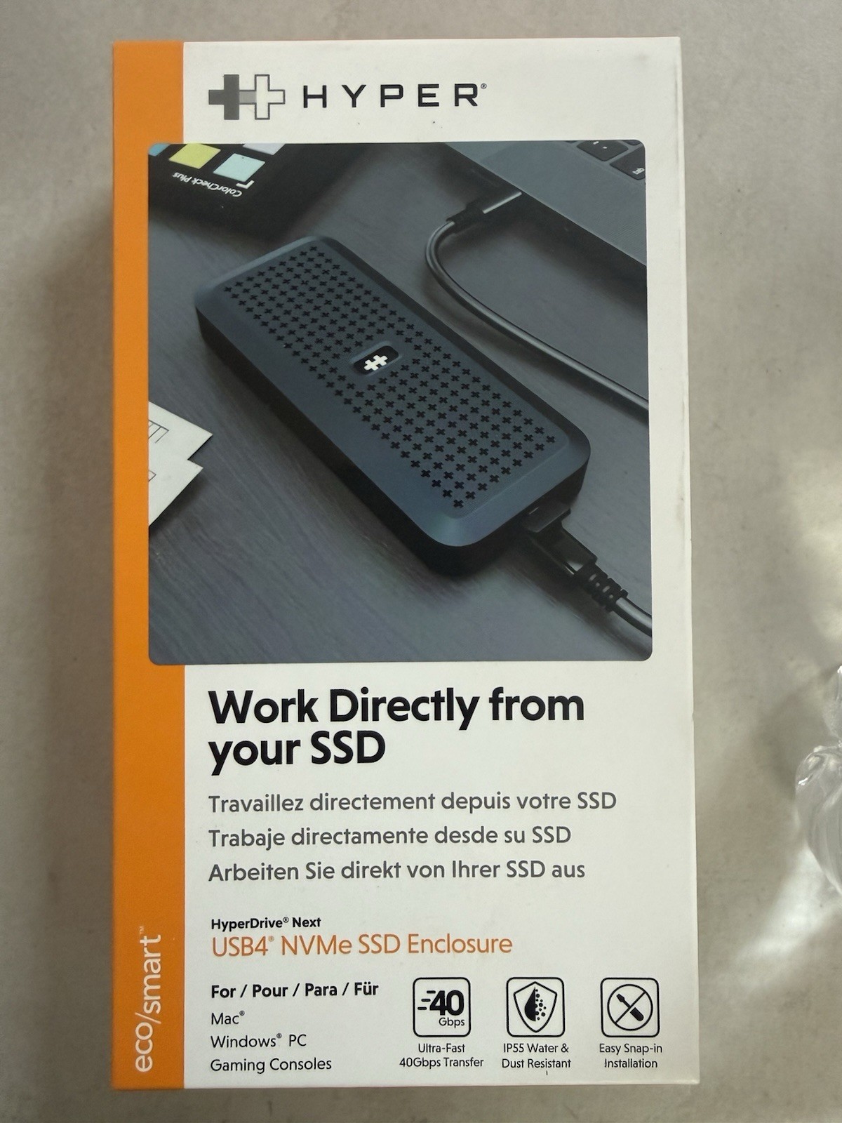 New Hyper USB4 NVMe SSD Enclosure Solid State Drive Enclosure