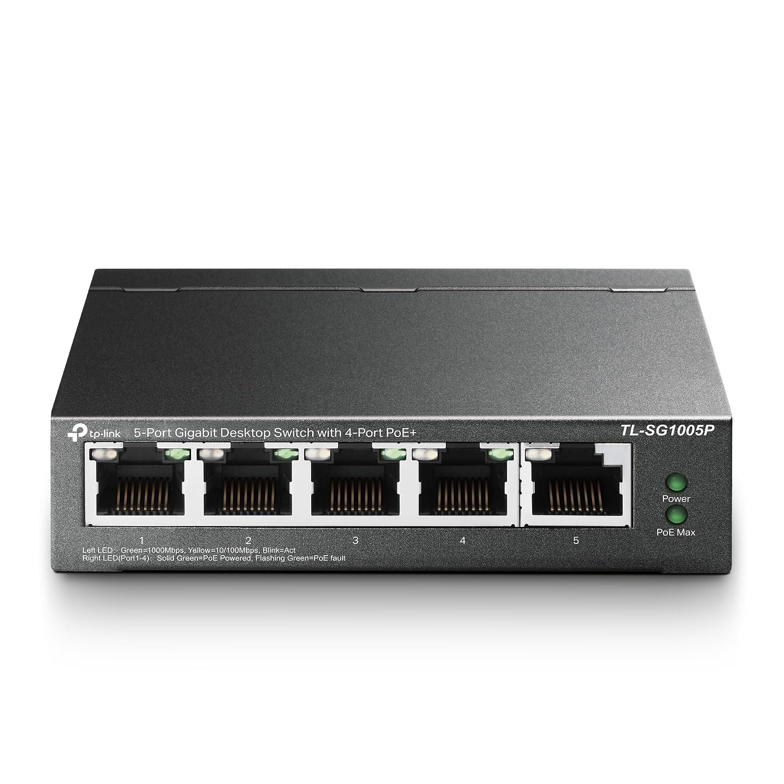 TP-Link TL-SG105PE 5-Port Gigabit PoE Switch Managed 4x PoE+ 65W VLAN QoS
