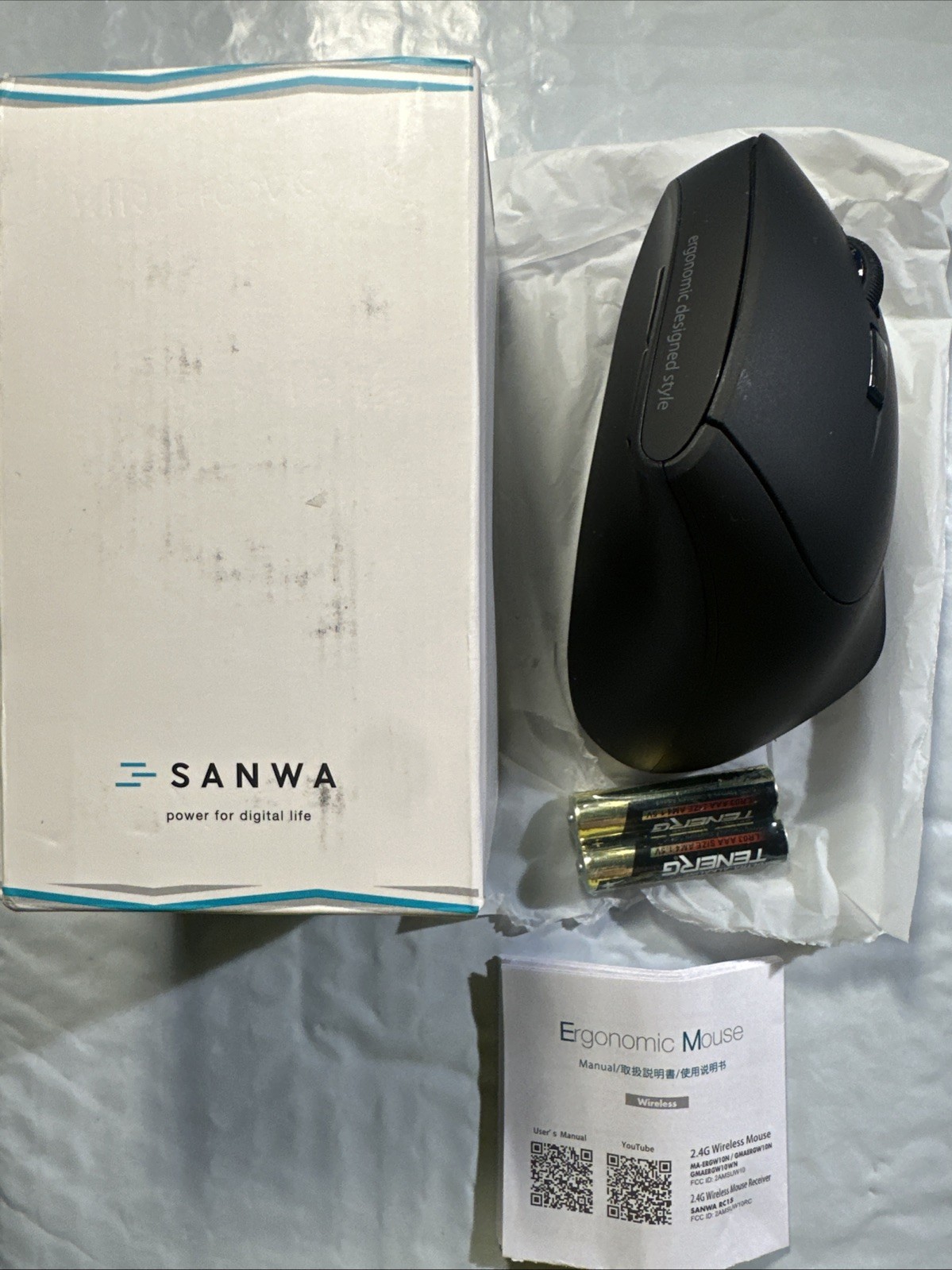 SANWA: 2.4G Antibacterial Silent Wireless Ergonomic Mouse MA-ERGWK10NEW Read….