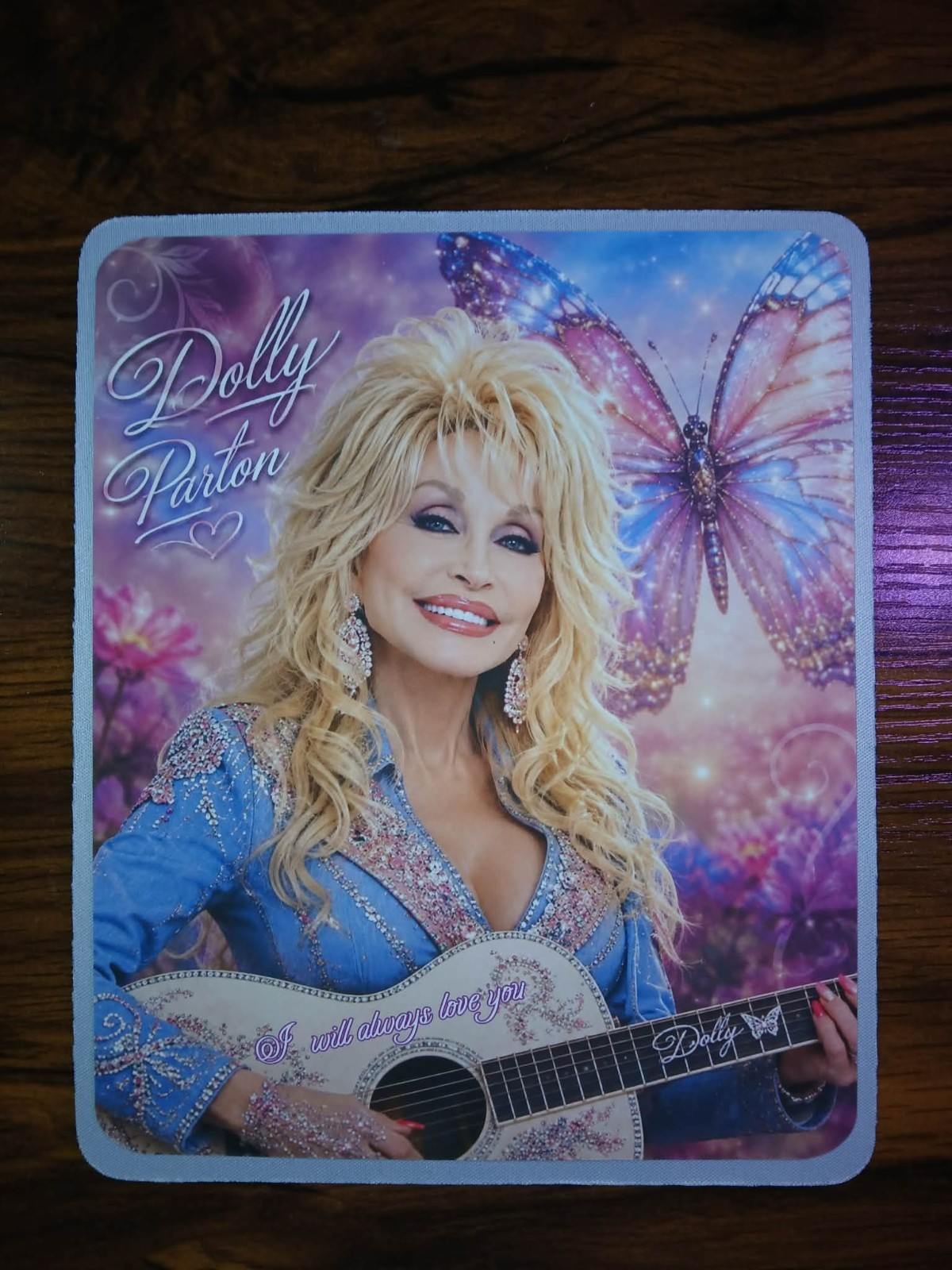 Dolly Parton I Will Always Love You Mouse Pad Mat Computer Desk Accessory 