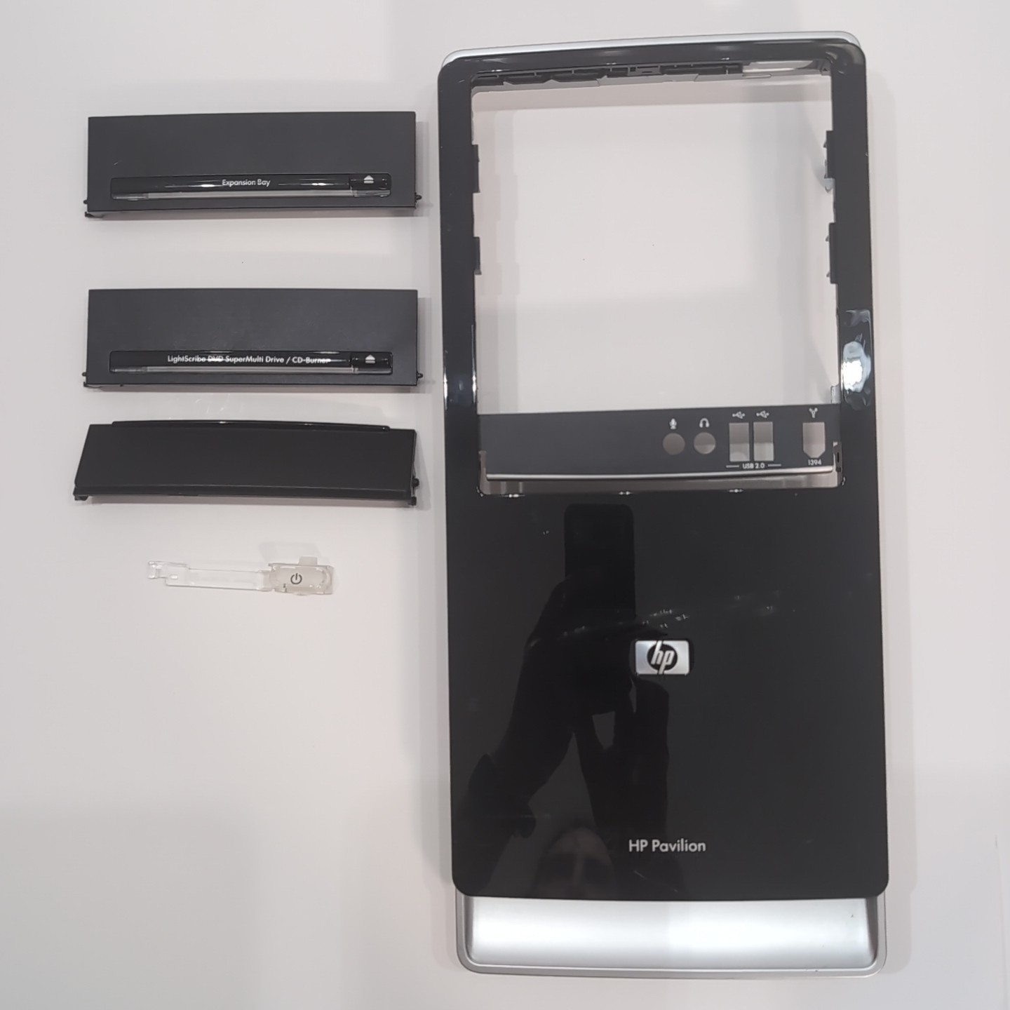 HP Pavilion a6000 a6683w Desktop PC Front Panel w/ 2 Drive Bay Covers Flap Pow
