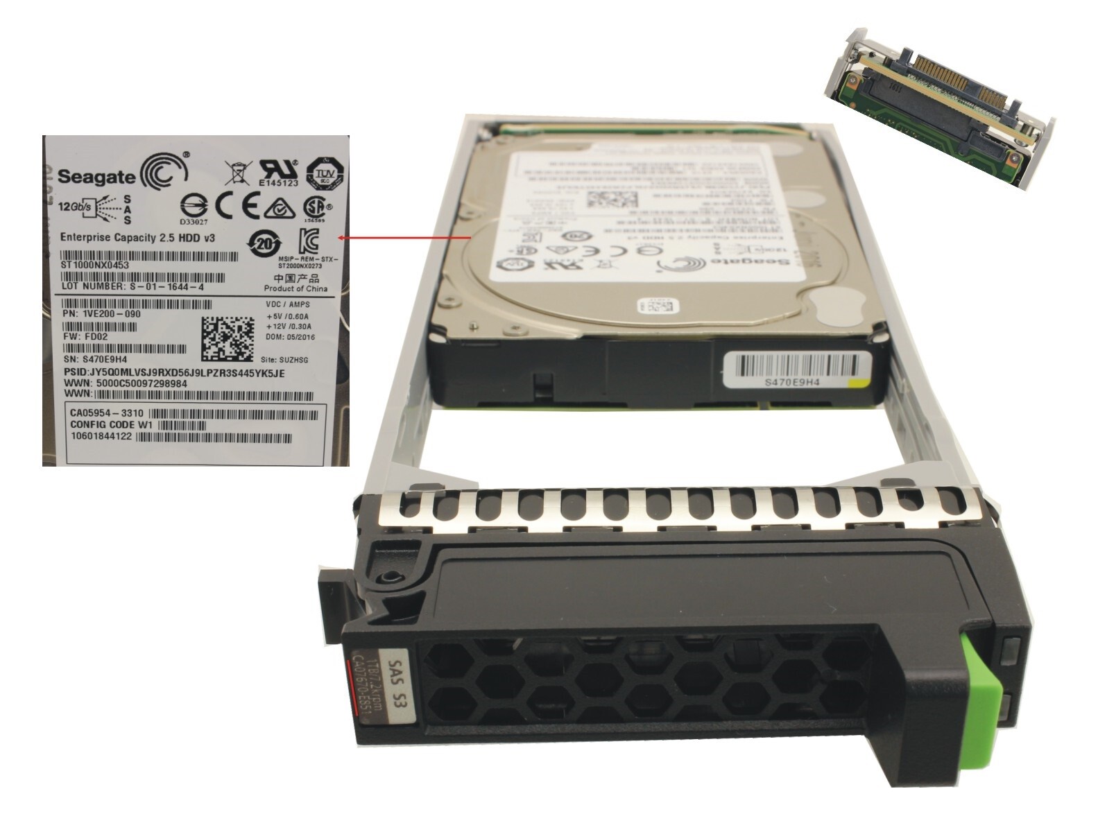 Fujitsu Eternus CA07670-E851 CA05954-3310 10601844122 1TB