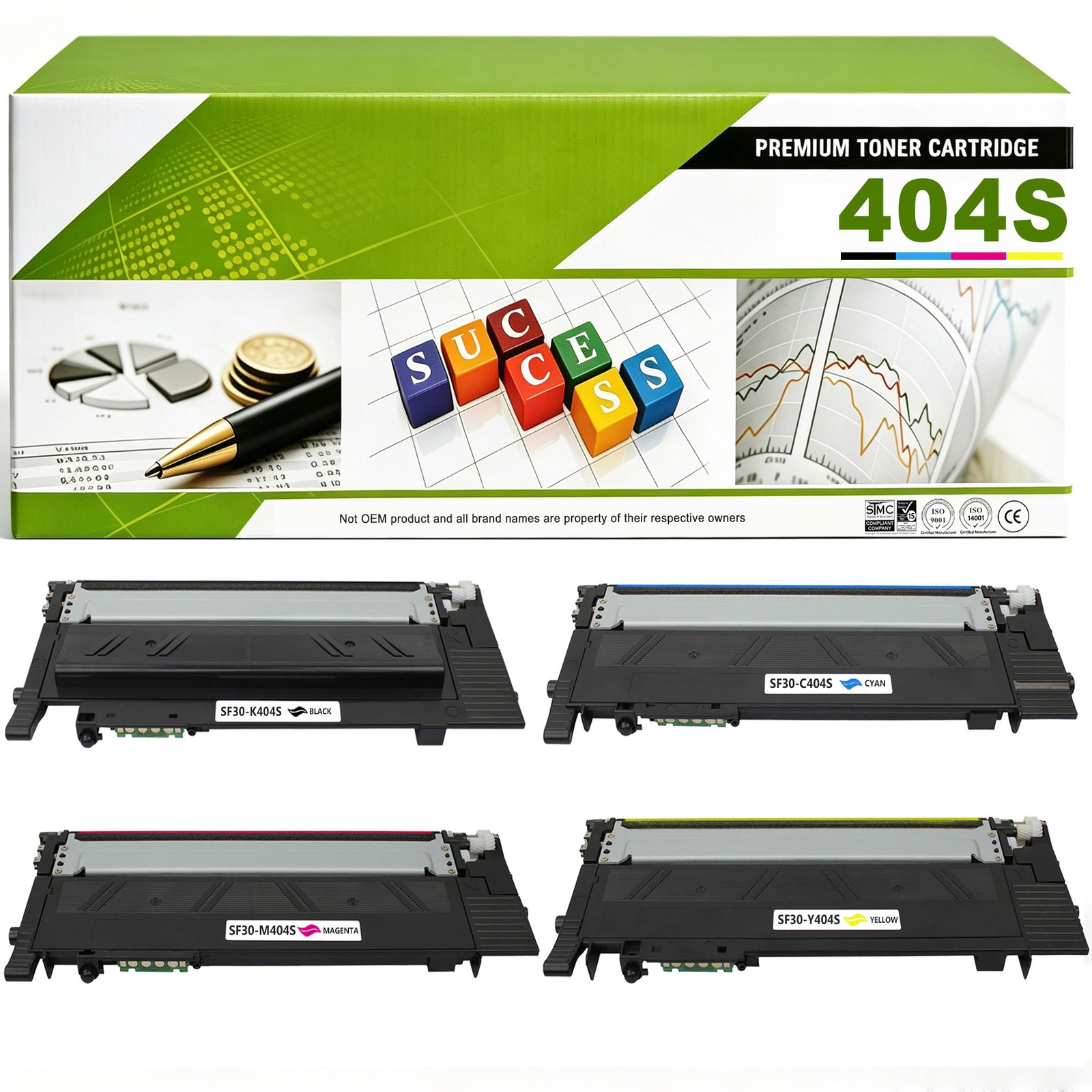 4x CLT-404S Toner Cartridges Compatible for SL C480FW C430W SL-C430W SL-C480FN