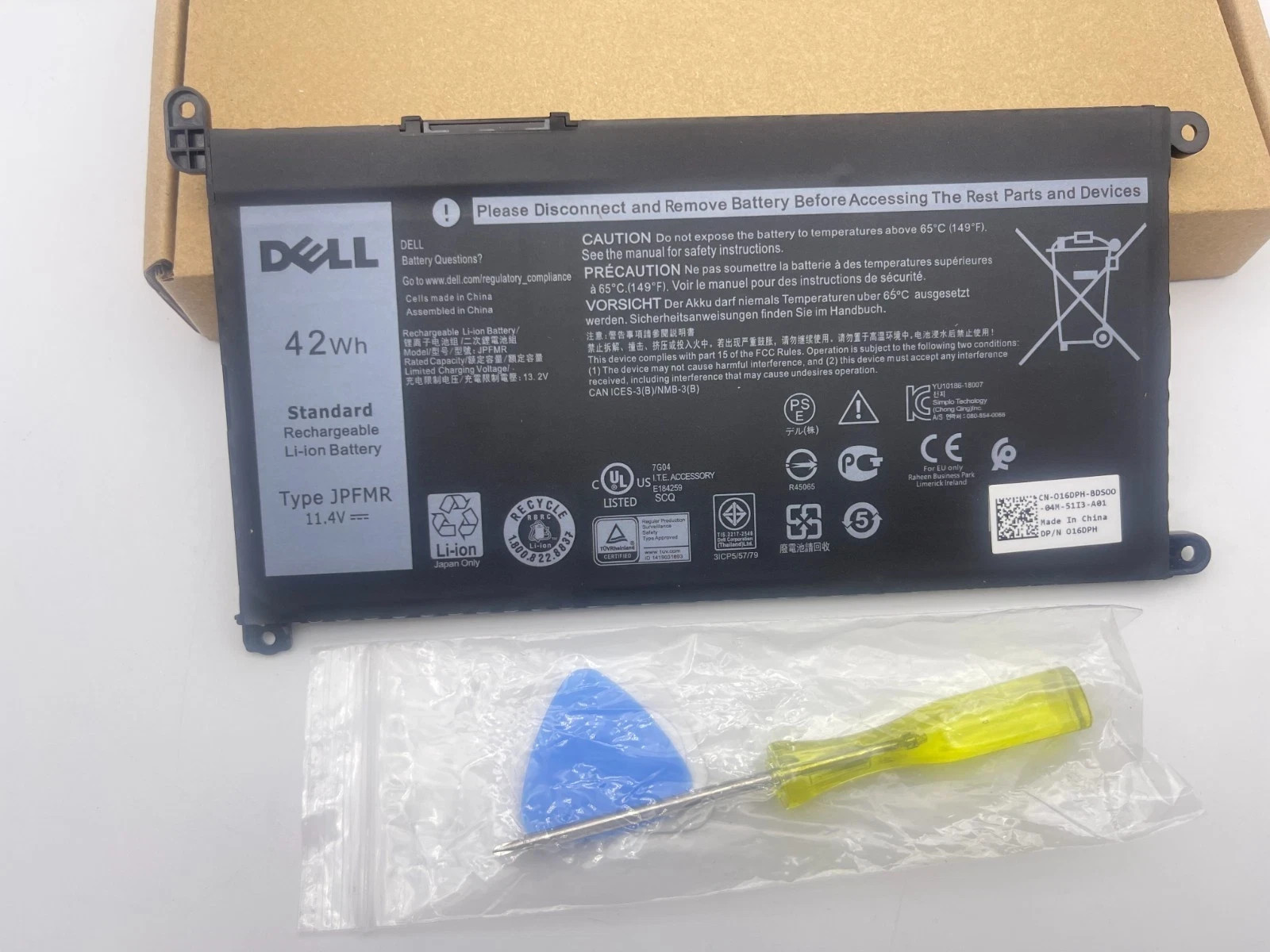 Genuine NEW JPFMR Battery for Dell Chromebook 3100 3400 2-in-1 5488 5493 5593