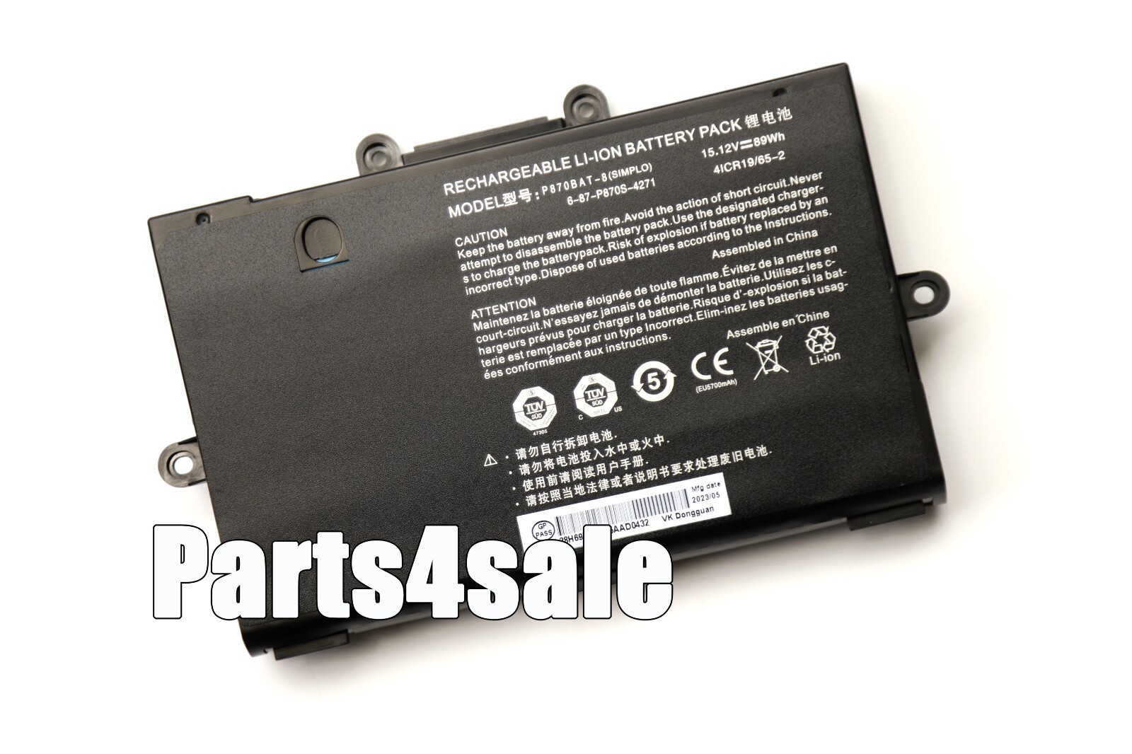 New Original P870BAT-8 OEM Battery for Clevo NP9870 P8700S P870DM-G P870TM1-G