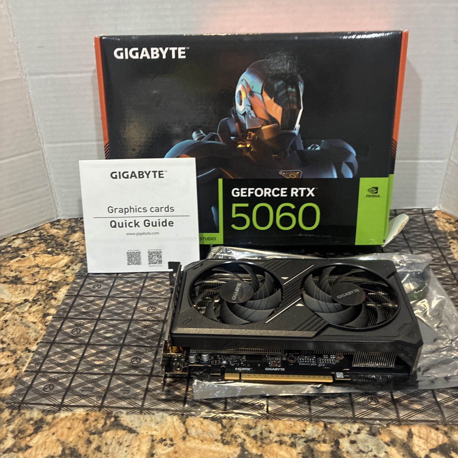Gigabyte GeForce RTX 5060 Windforce OC 8GB GDDR7 Graphics Card GV-N5060WF2MAX