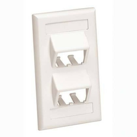 Panduit CFPSL4WHY Classic Sloped Faceplate 4-Port White