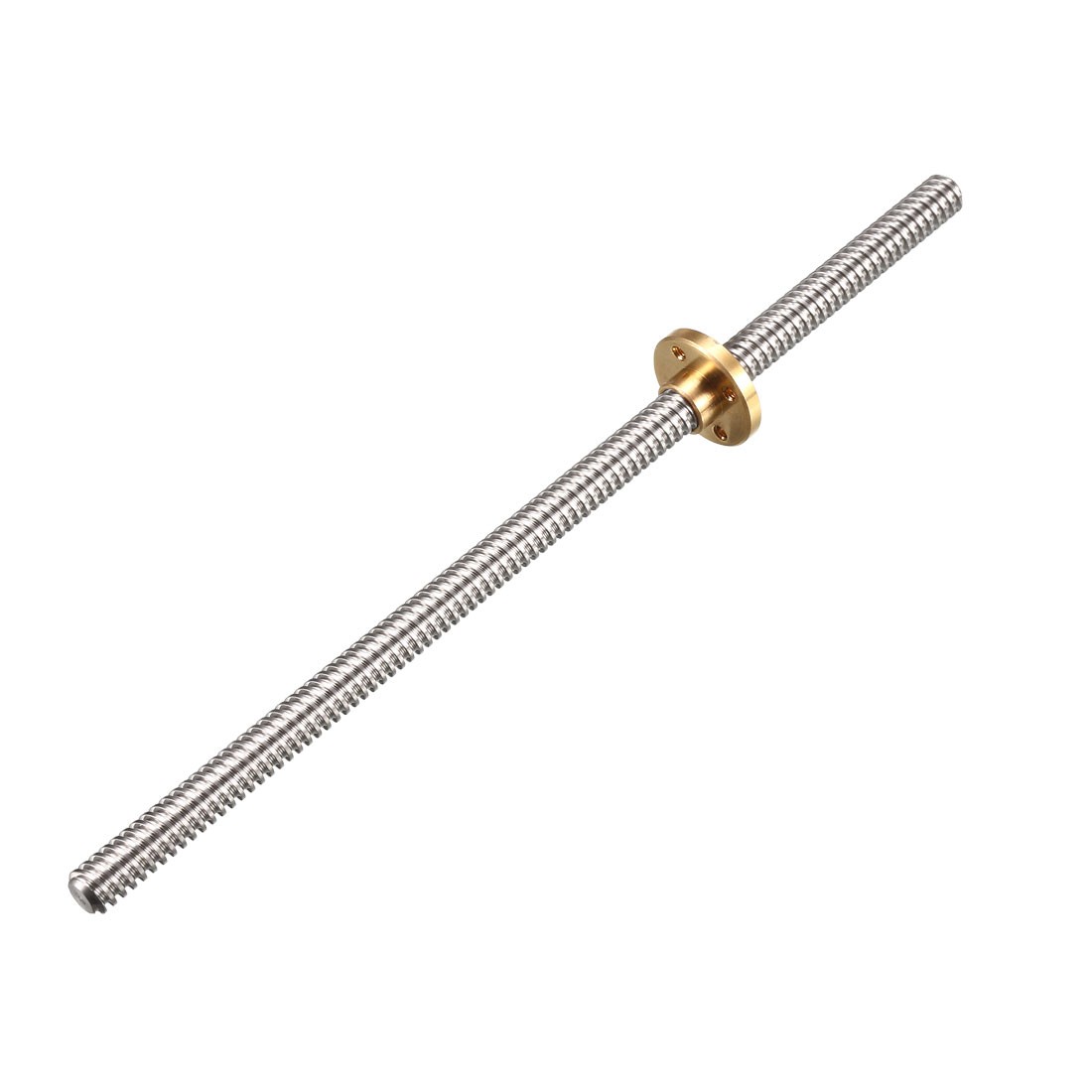 200mm T8 Pitch 2mm L-ead 8mm L-ead Screw Rod with Copper Nut for 3D Printer