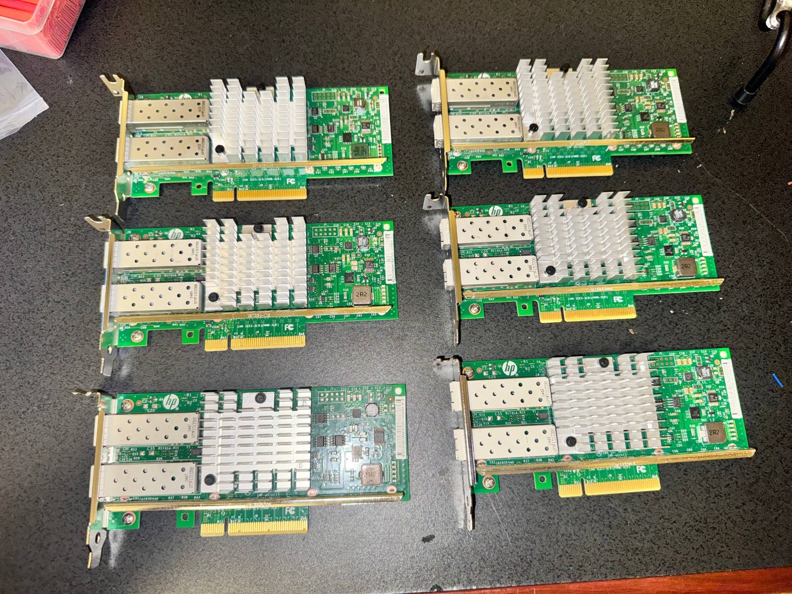 (6) LOT QTY 6 HP 560SFP+ 10GB DUAL PORT SFP+ Ethernet Adapter