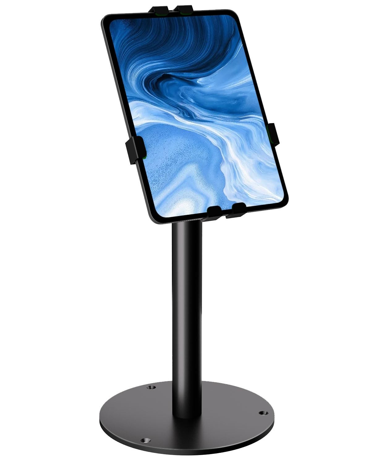 Anti-Theft Tablet Stand Metal Kiosk Holder 7-11in Swivel Clamp Black