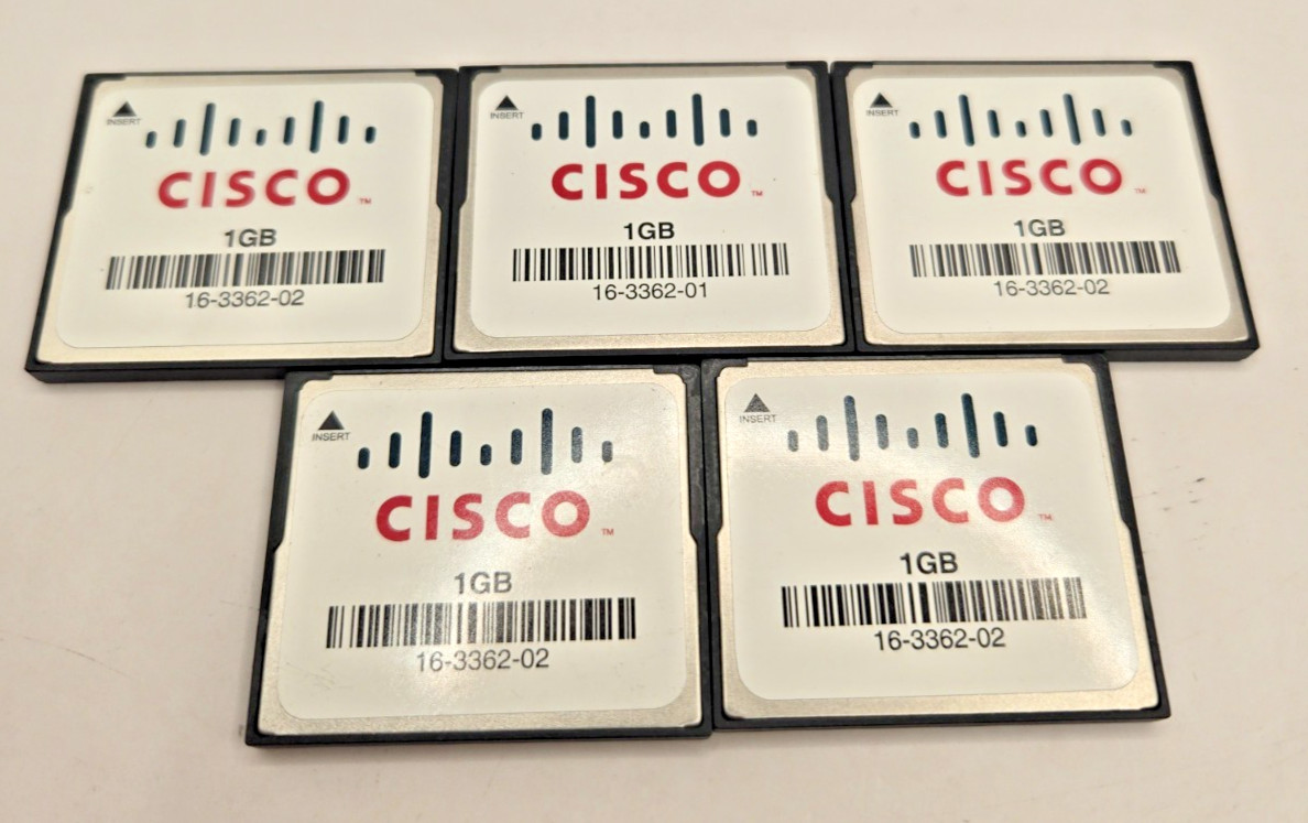 Cisco Systems 1GB Compact Flash Card CF Memory Storage 16-3362-02 x5 Tested