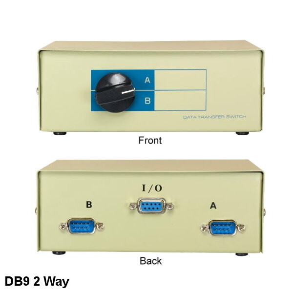 Kentek DB9 Male 2 Way Data Transfer Switch Box RS-232 D-Sub 9 Pin AB Port PC MAC