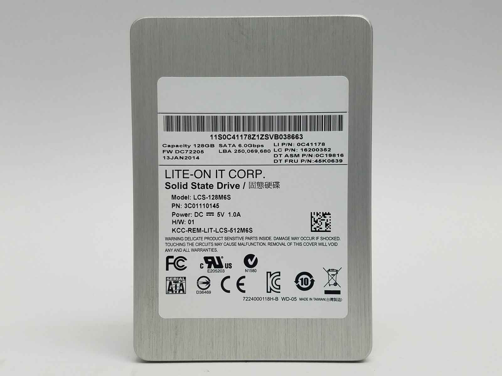 LiteOn M6S Series LCS-128M6S 128 GB 2.5 in SATA III Solid State Drive
