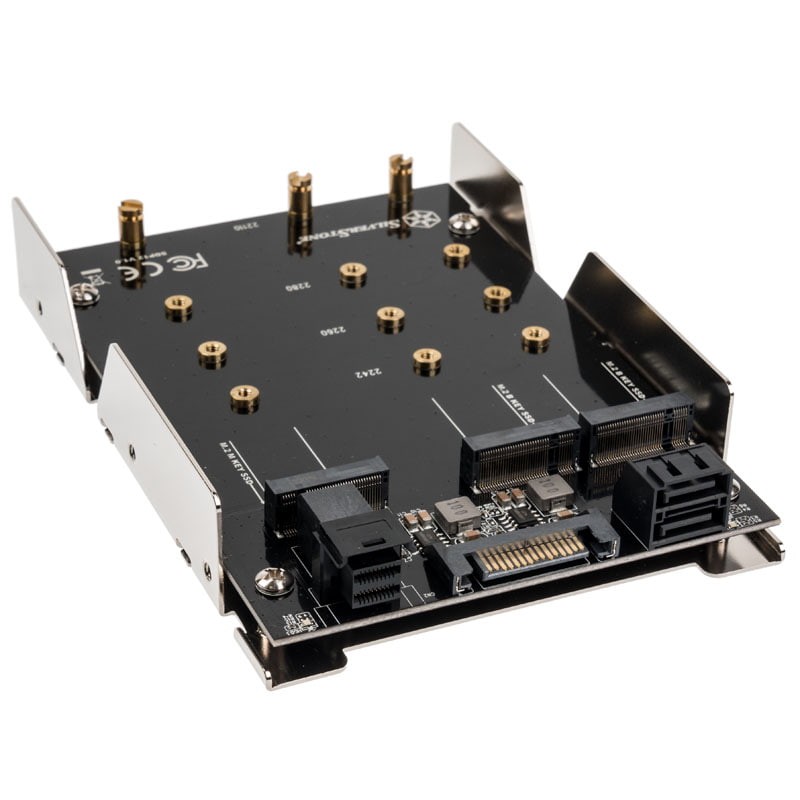 SilverStone SDP12 Drive Bay Adapter 3.5" to 3 x M.2 8.9cm 3 SST-SDP12
