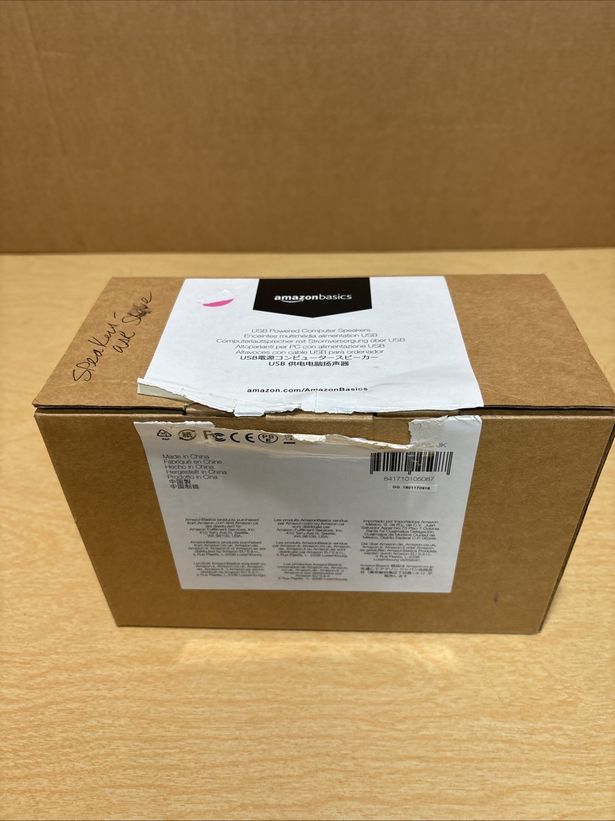 Pair of Amazon USB Powered Audio Computer Basics Speakers BOOGHY5F3K NEW UNUSED
