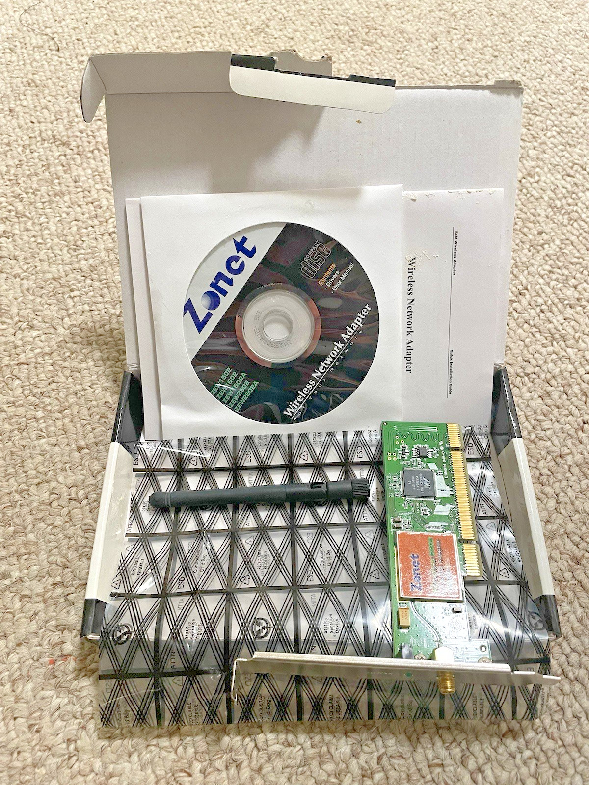 NEW Zonet ZEW1602 802.11g b Wireless PCI LAN Adapter