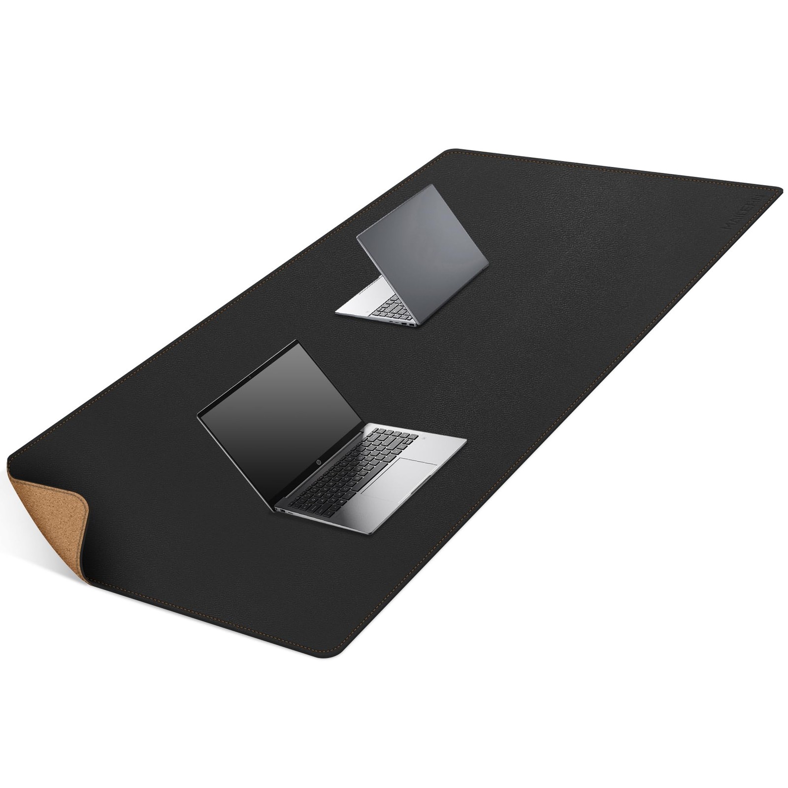 MAIDERN 63"x 31.5" Cork & Leather Desk Mat Black