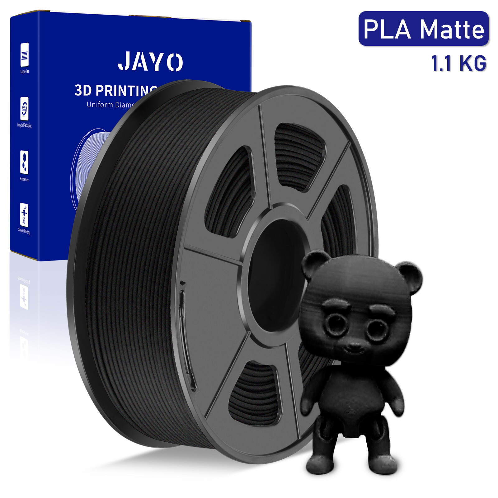 JAYO 1.75mm 1.1KG PETG PLA Matte SILK PLA+ Filament 3D Printer Low Shrinkage LOT