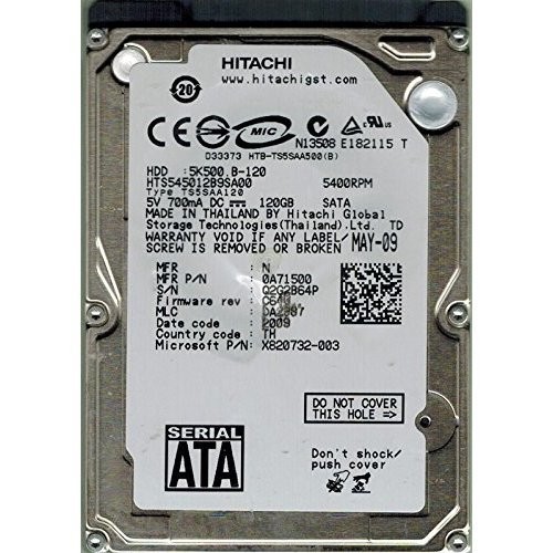 Hitachi HTS545012B9SA00120GB 5400 RPM Hard Drive