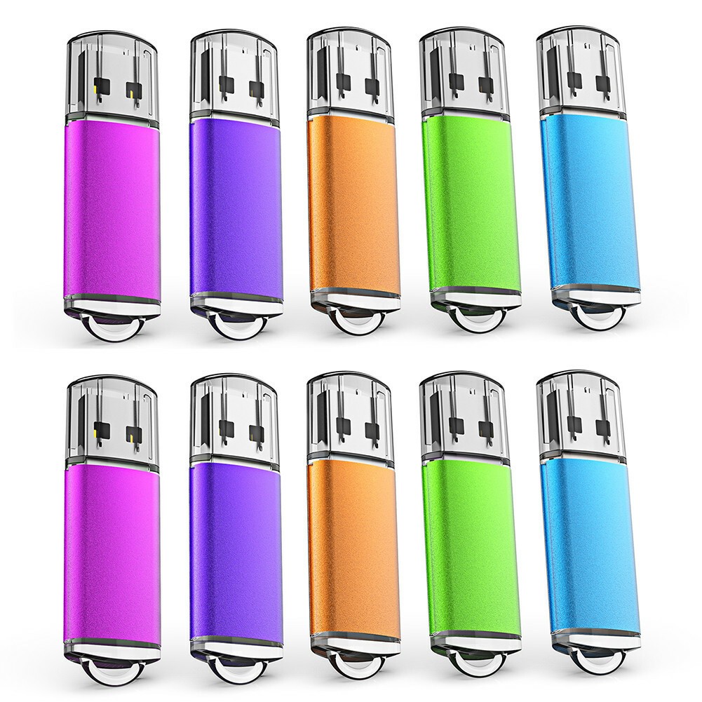 10PCS Mini USB 2.0 Flash Drives Mixed Color 1-4GB Bulk Storage Pen Drive U Disk