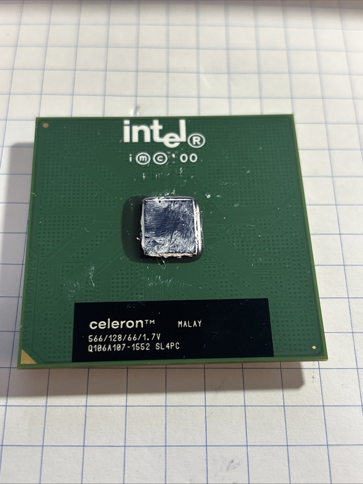 Intel Celeron 566MHz CPU SL4PC 128/66 1.7V FC-PGA Socket 370 Retro