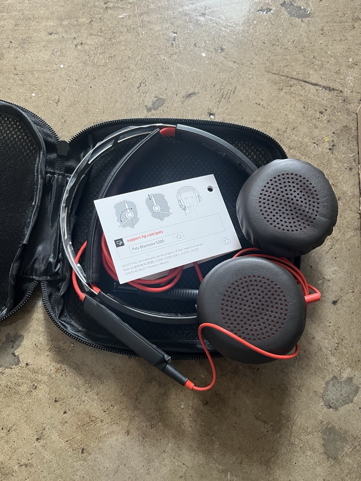 Plantronics Poly Blackwire 5220 USB Headset, NIB, 