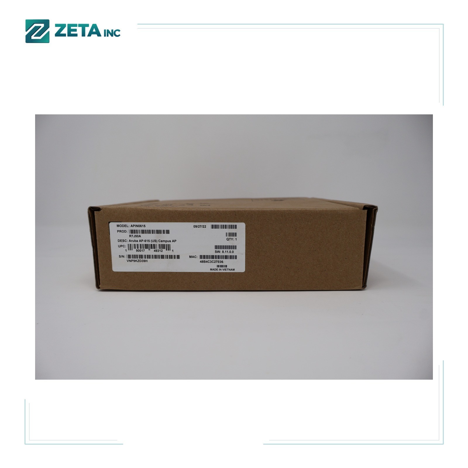 New R7J50A HPE Aruba AP-615 (US) WiFi 6E Campus Wireless Access Point APIN0615