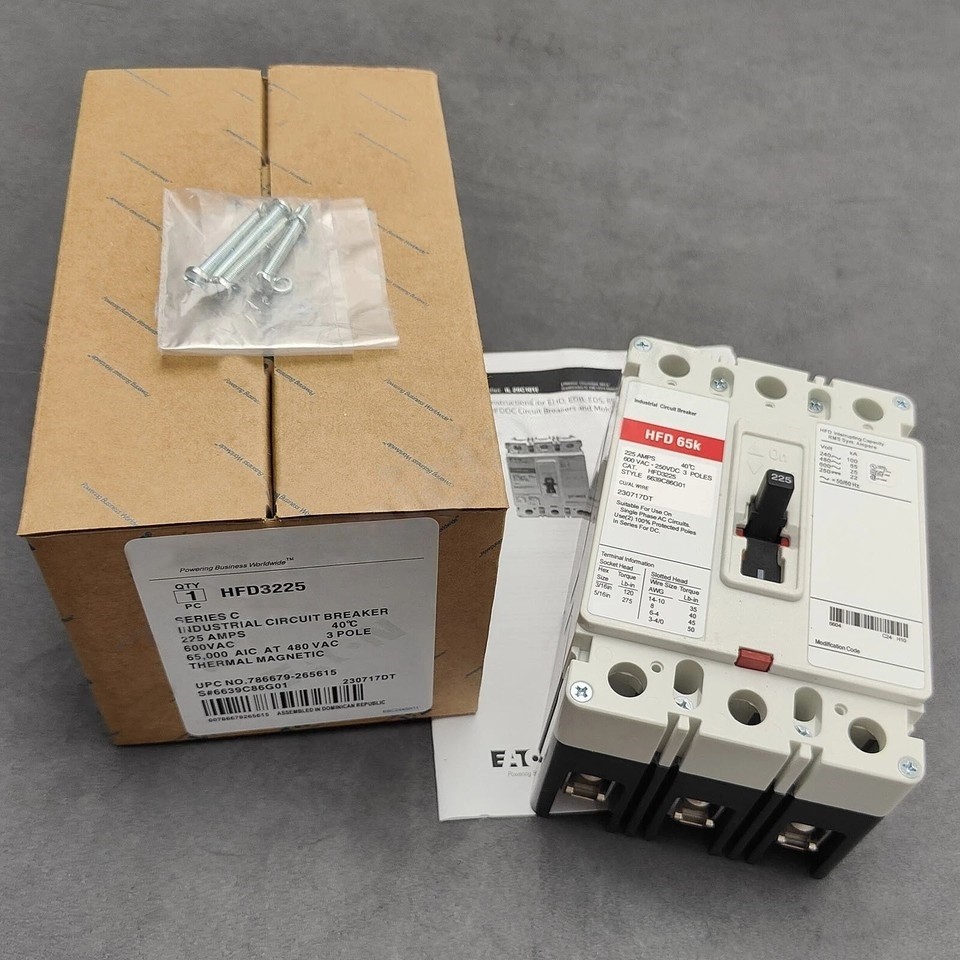 1PCS New FOR Eaton HFD3225 Circuit Breaker 225A 600V 