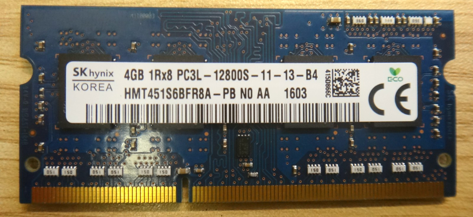 Genuine SK Hynix 4GB 2Rx8 PC3L-12800S DDR3 Laptop Memory Ram HMT451SBFR8A-PB NO