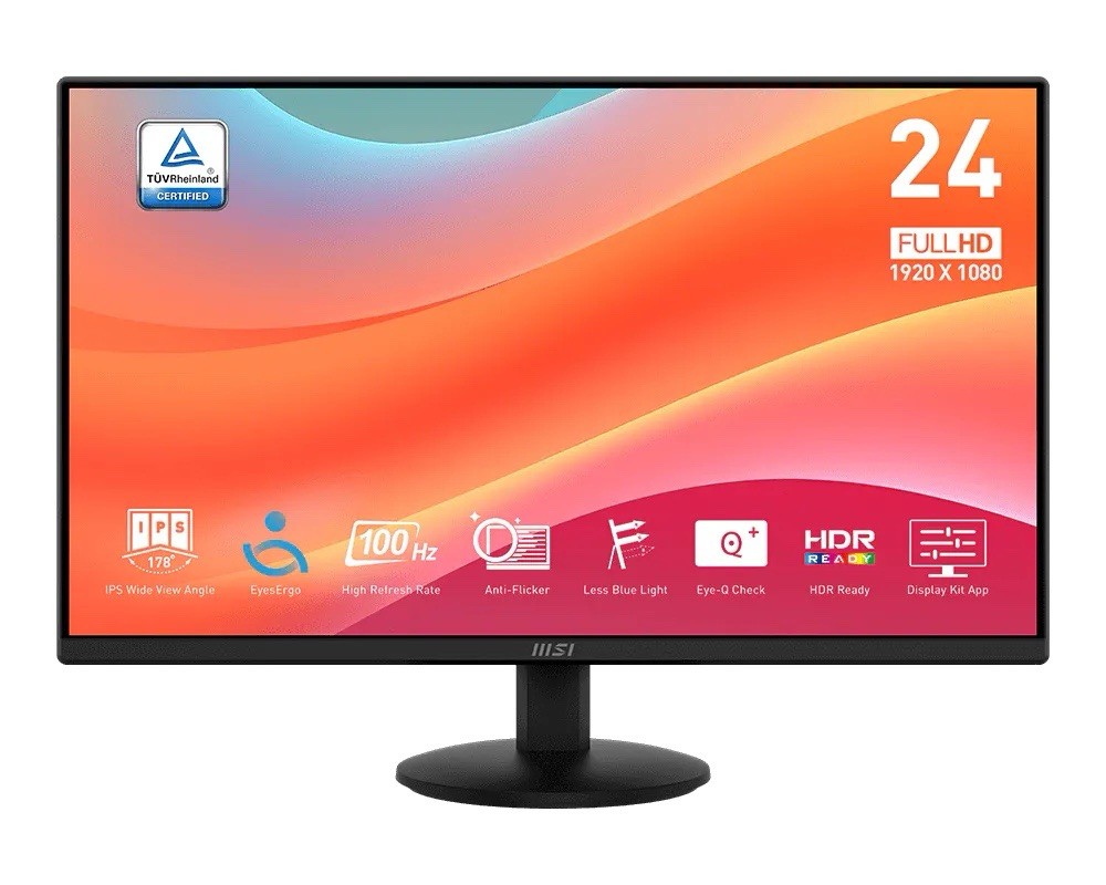 MSI PRO MP242L 24" FHD Business Flat IPS Monitor 100Hz/1ms HDR Ready