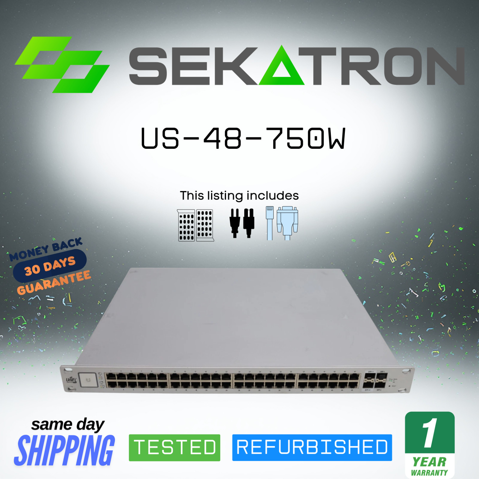 🔌 Ubiquiti UniFi US-48-750W • 48-Port PoE+ Gigabit Switch • 750W Power⚡FastShip