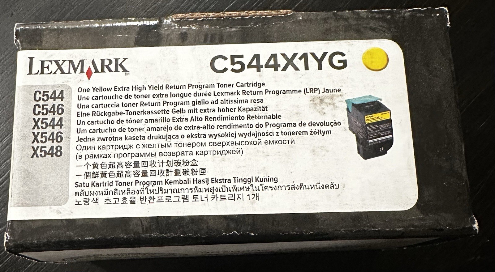 Genuine Lexmark C544X1YG Yellow Extra High Yield Toner OEM NEW RP