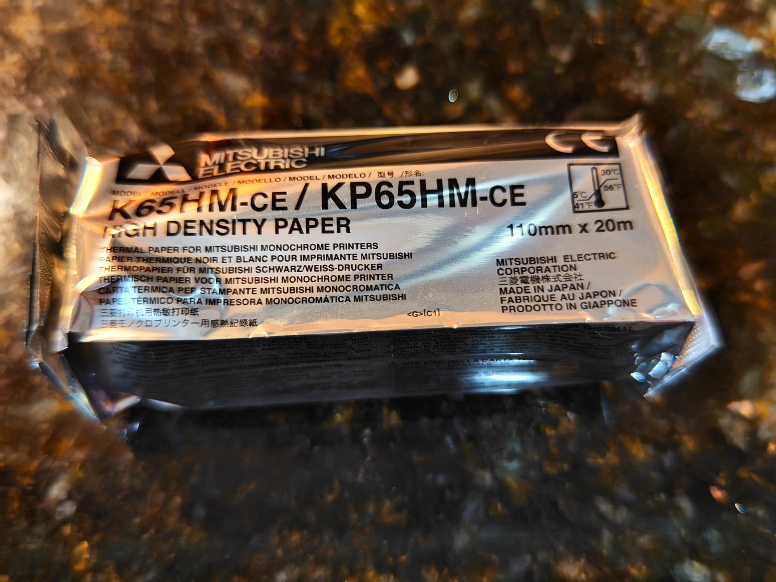 Mitsubishi Electric K65HM-CE/KP65HM-CE High Density Thermal Paper 4 rolls
