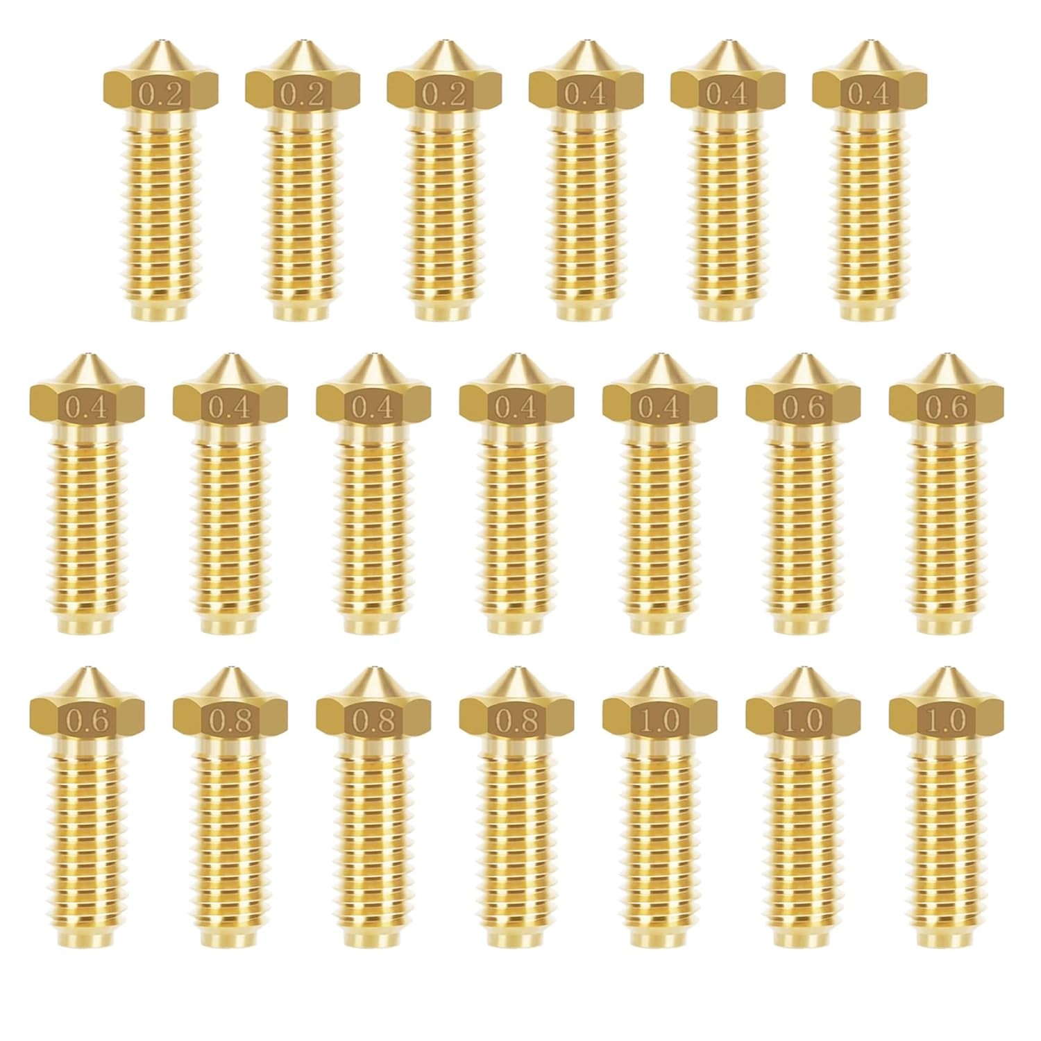 20PCS Barss Nozzles Kit for Kobra 3/Kobra S1 3D Printer 8PCS 0.4mm and 3PCS... 
