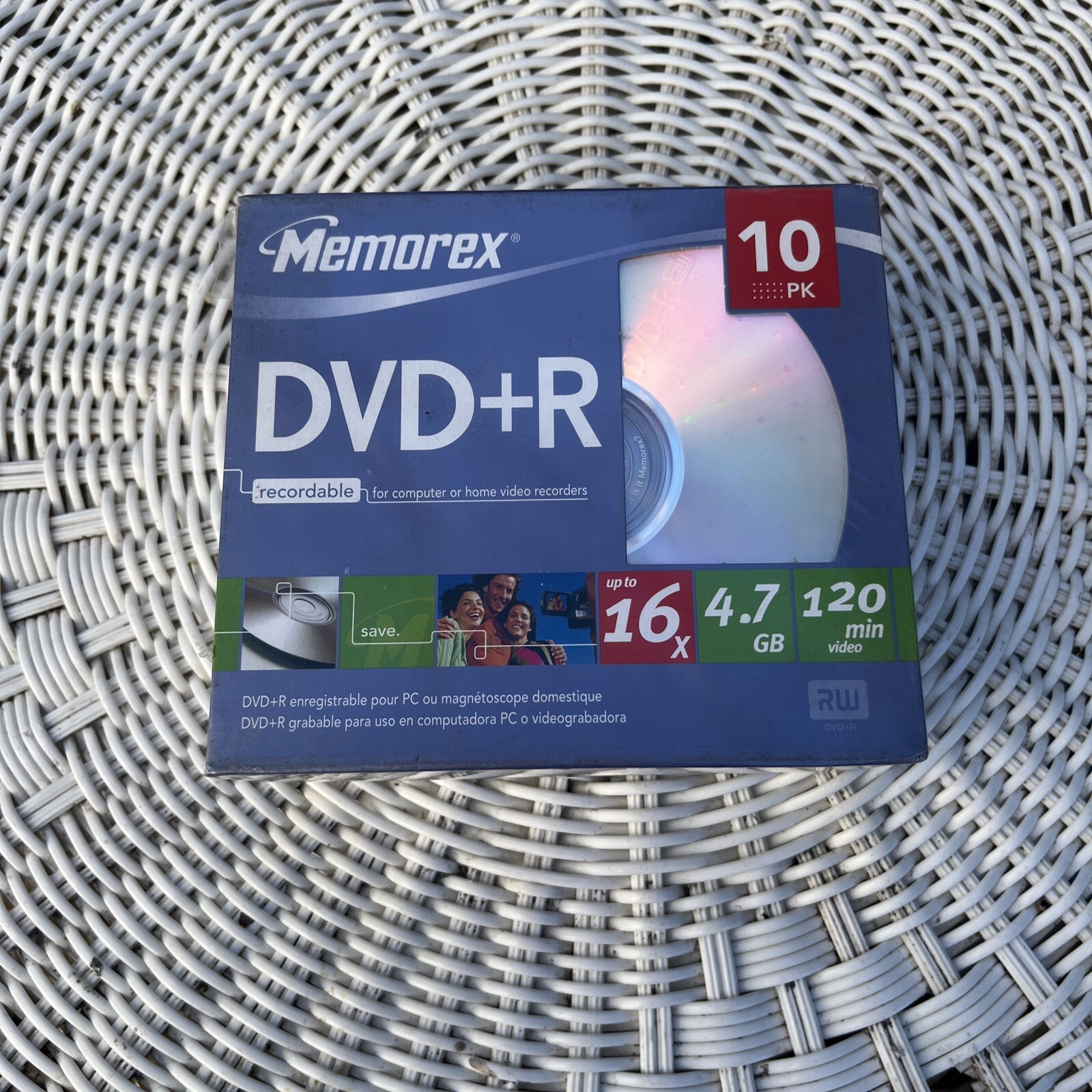 Sealed 10pk Memorex DVD+R, Discs.  16x, 4.7gb, 120 min.