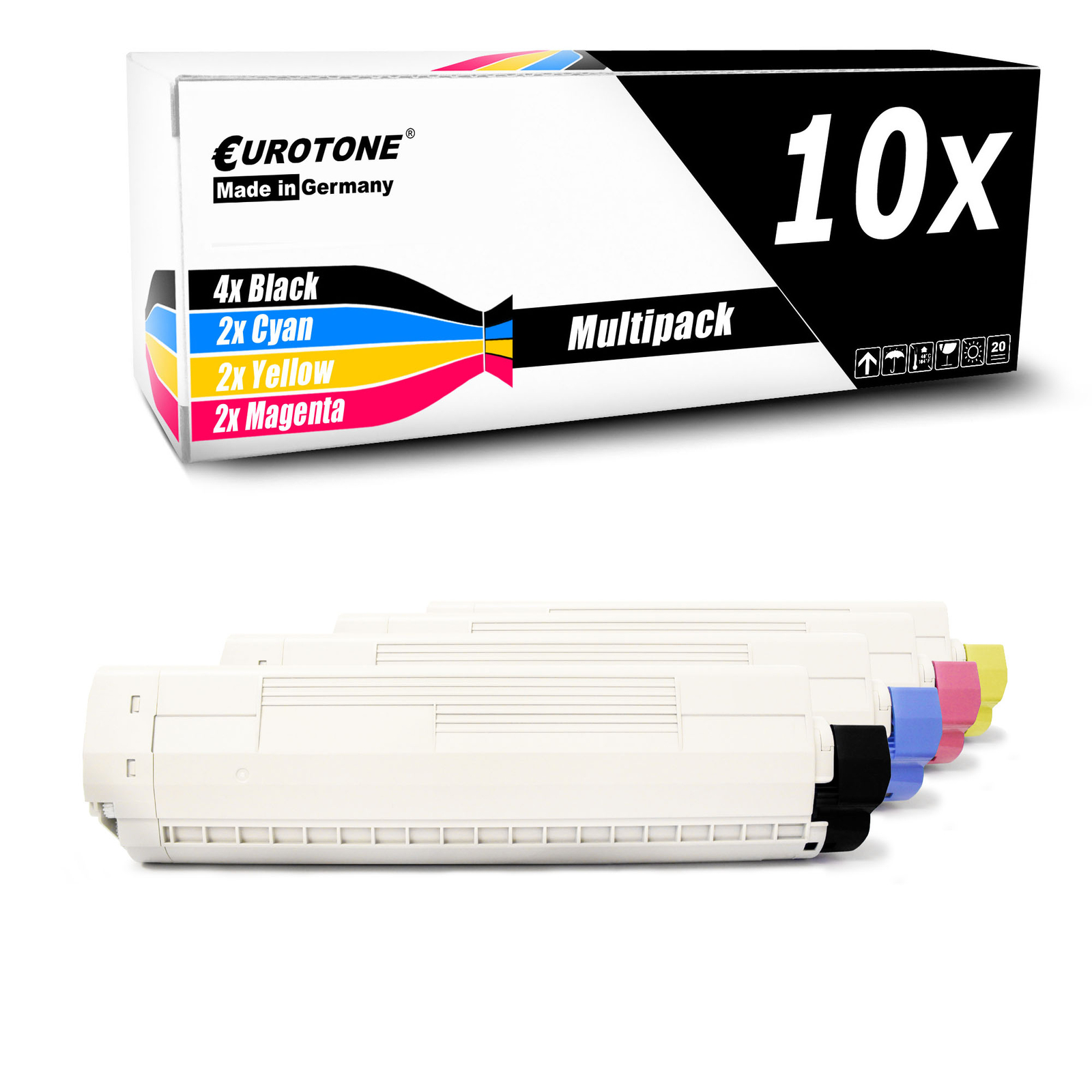 10X Eurotone Toner For OKI C-822-N C-822-CDTN C-822-DN