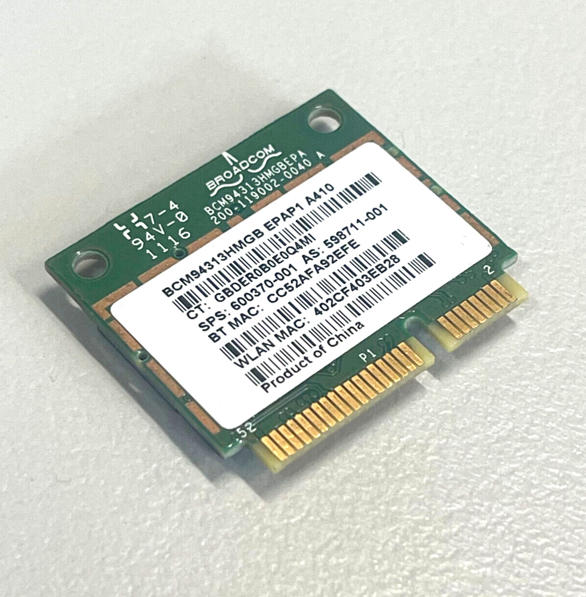 OEM Broadcom Wireless PCI-e WiFi Card BT WLAN BCM94313HMGB 600370-001 598711-001