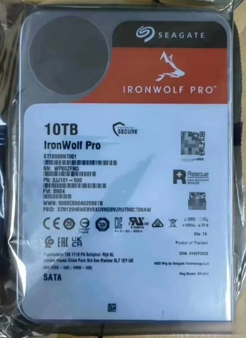 New ST10000NT001 FOR Seagate IronWolf Pro Hard Drive 10TB 7200RPM 256MB SATA HDD
