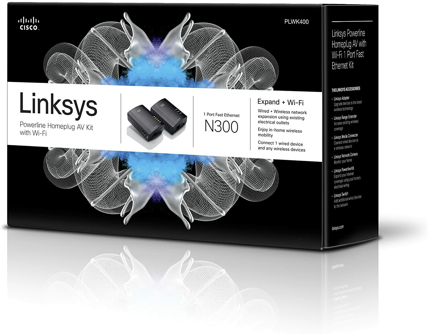New Linksys Powerline AV Wireless Network Extender (PLWK400) N300