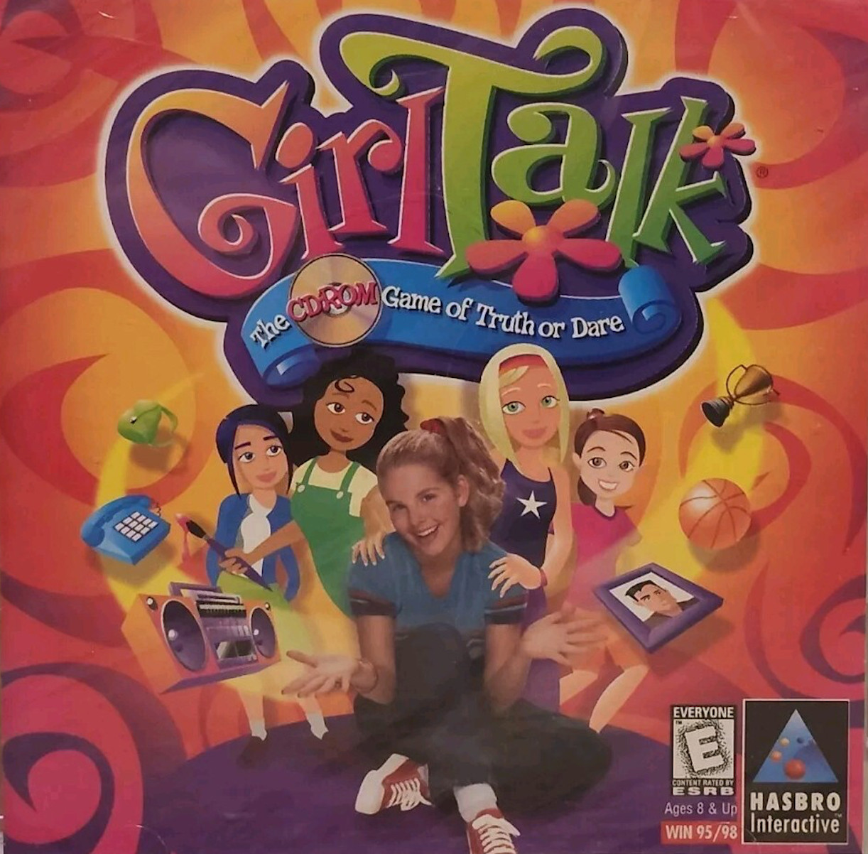 Girl Talk The CD-ROM Game Of Truth Or Dare PC Windows 95/98 1998 Hasbro VTG NEW
