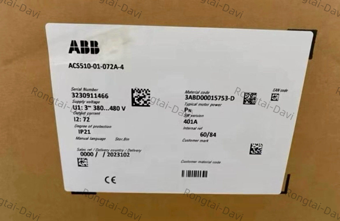 Brand New ABB ACS510-01-072A-4 Frequency converter ACS510-01-072A-4 37kw