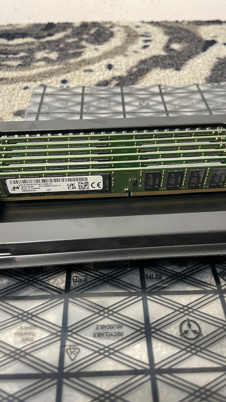 *Lot of 6* Micron 16GB DDR4-2666 ECC UDIMM Server RAM MTA18ADF2G72AZ-2G6E1