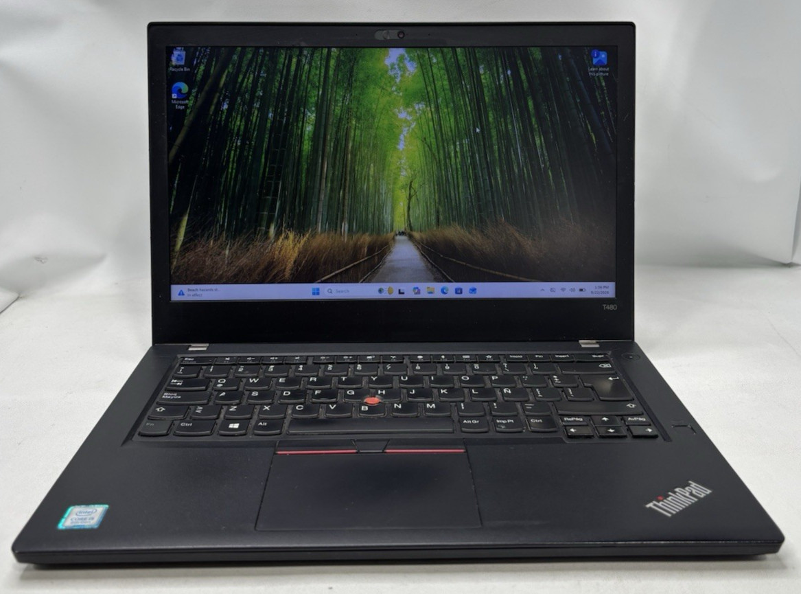 Lenovo ThinkPad T480 Core i5-8250U @ 1.60GHz 8GB RAM 128GB SSD Windows 11 Pro