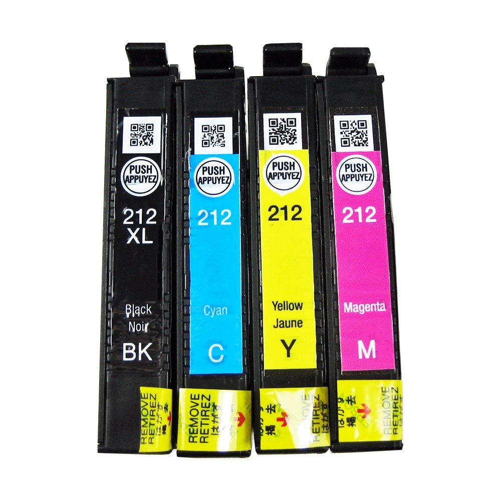 Genuine Epson 212XL Black & 212 Color Ink Cartridge XP-4105 WF-2850  WF-2830